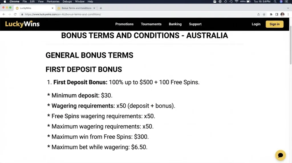 LuckyWins Bonus Australia: Welcome Offer, Free Spins and Terms